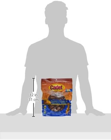 Cadet Gourmet Sweet Potato & Chicken Dog Treats Wraps - Healthy & Natural Chicken & Sweet Potato Dog Training Treats for Small & Large Breeds - Inspected & Tested in USA (28 oz.)
