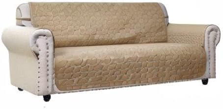 Ameritex Couch Sofa Slipcover 100% Waterproof Nonslip Quilted Furniture Protector Slipcover for Dogs, Children, Pets Sofa Slipcover Machine Washable (Sand, 68'')