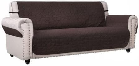Ameritex Couch Sofa Slipcover 100% Waterproof Nonslip Quilted Furniture Protector Slipcover for Dogs, Children, Pets Sofa Slipcover Machine Washable (Chocolate, 68'')
