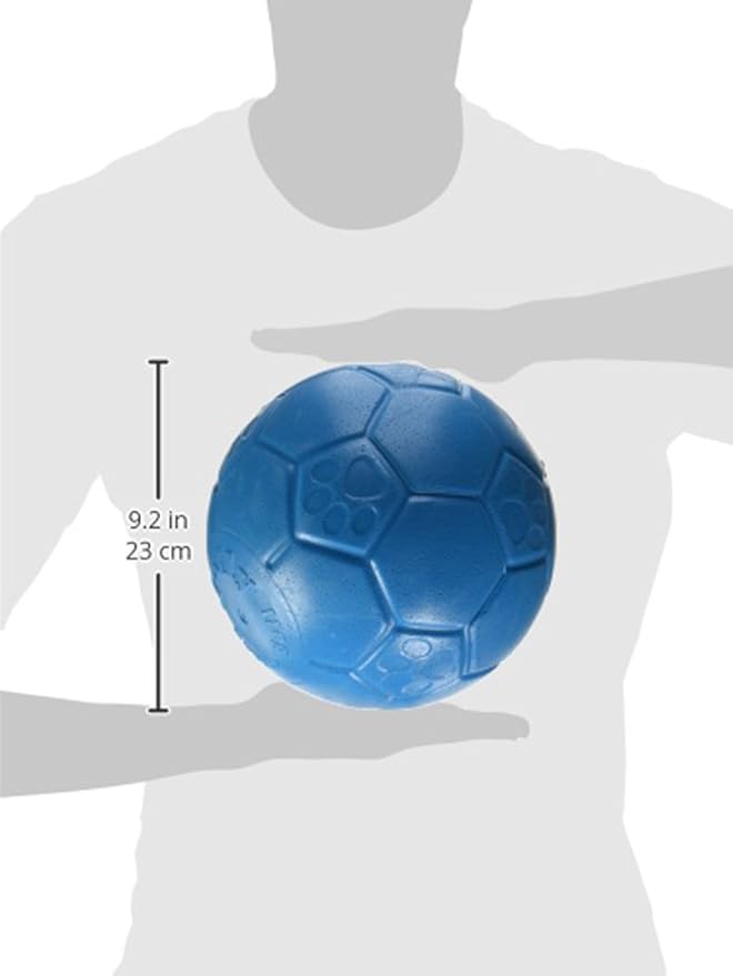 Jolly Pets Large Soccer Ball Floating-Bouncing Dog Toy, 8 inch Diameter, Ocean Blue (Pack of 12)