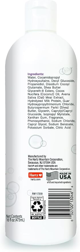 True Coat Curly or Wavy Dog Shampoo, 5 in 1 Detangles & Conditions with Oat Milk, Coconut Oil & Shea Butter, 16 oz