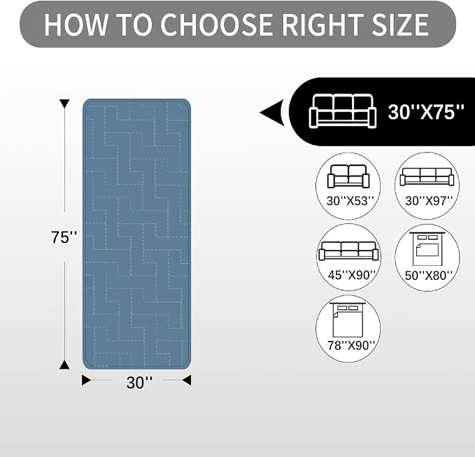 fuguitex Waterproof Dog Bed Cover Couch Cover for Pet Anti-Slip Cat Mat Pet Pad Blanket for Sofa Chair Recliner Bed Furniture Protrctor