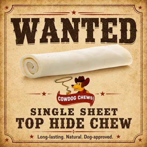 Cowdog Chews 5-6 Inches Rawhide Retriever Roll - Chewing Dog Treat, 100% Natural - Natural Grass Fed Livestock Sourced (10 Pack)