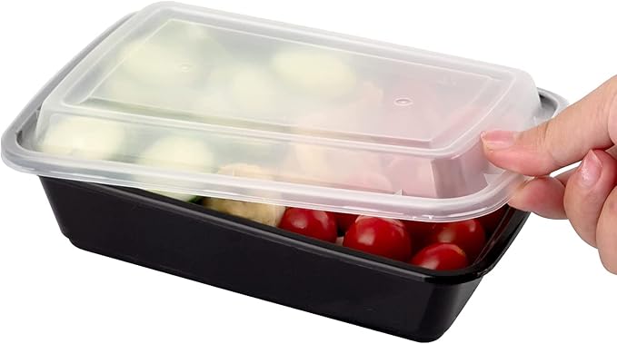 WGCC Meal Prep Containers, Food Storage Containers with Lids, To Go Containers, BPA Free, Stackable, 24oz, Microwave/Dishwasher/Freezer Safe