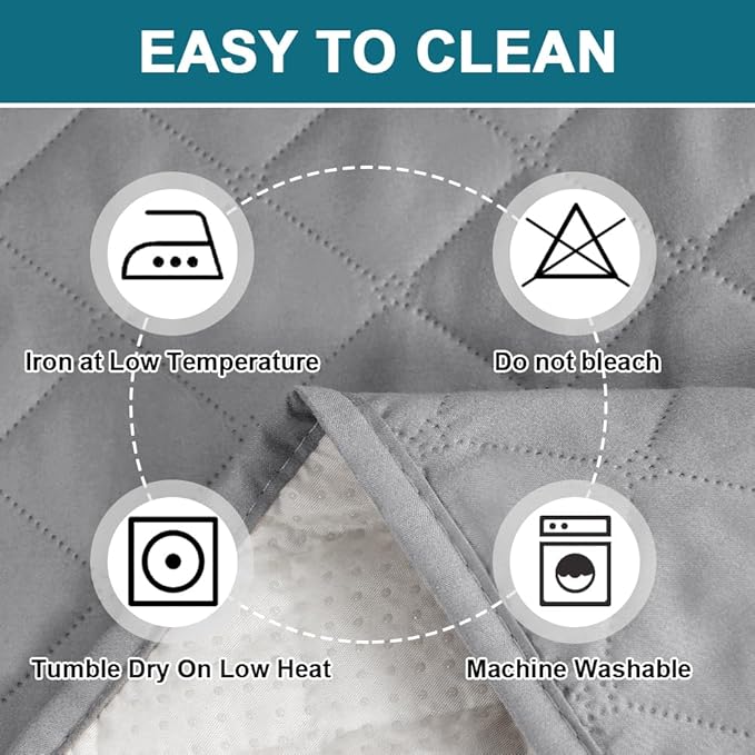 Turquoize 100% Waterproof Sofa Covers Couch Cover Sofa Cover for Dogs Couch Protector Triple Non-Slip Sofa Slipcover for 3 Cushion Couch Furniture Protector for Pets, Kids,Dog (Sofa 70", Dove Gray)