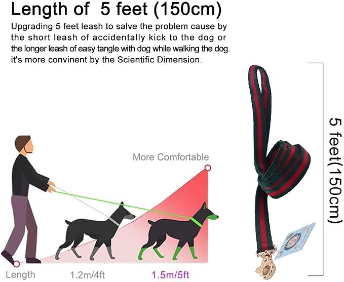 Premium Dog Leash with Luxury Style, Soft Durable Dog Leashes, Walking Training Leash for Small Medium Big Large Dogs