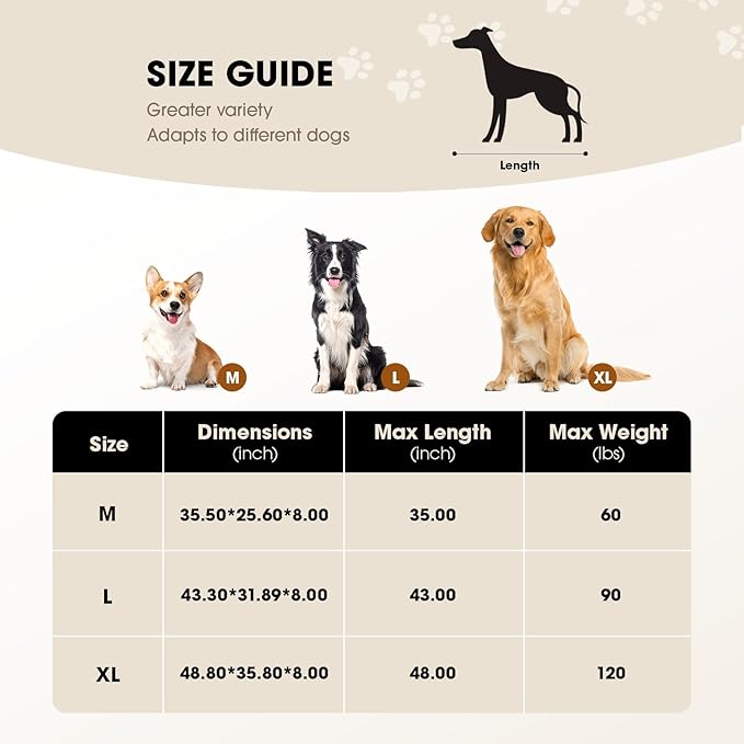 Czpalo Elevated Dog Bed, Raised Outdoor Dog Bed for Large Sized Dog, Portable Cooling Pet Cot with Breathable & Washable Mesh, Indoor & Outdoor Pet Hammock with Skid-Resistant Feet.