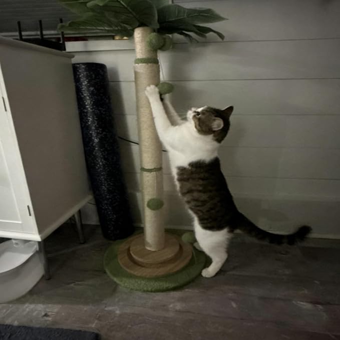 2 Pcs Cat Scratching Post Replacement for Indoor 15.7 x 3.1 Inches Cats Tree Replacement Parts Natural Sisal Cat Scratch Posts Refill Pole Part with M8 Screws Spare Cat Furniture Accessories