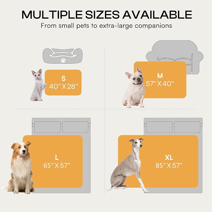 Luciphia Waterproof Dog Blanket, Leakproof Medium Pet Blanket for Couch Sofa Bed Furniture Cover Protector, Washable Soft Sherpa Fleece with 3D Jacquard, Cozy Calming Reversible, Blue White, 57"x40"