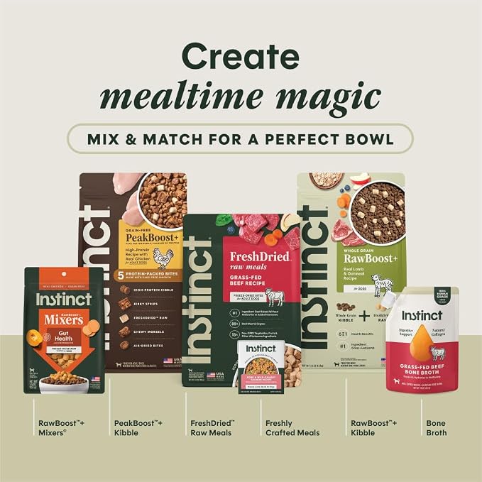 Instinct Freeze-Dried Meals, FreshDried Bites, Natural Dog Food, Grain-Free - Wild-Caught Pollock, 14 oz. Bag