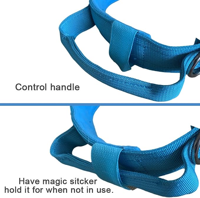Tactical Dog Collar Adjustable Military Nylon Dog Collar with Control Handle and Heavy Duty Metal Buckle for Medium and Large Dogs (Blue,M)