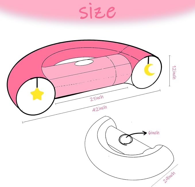 Cat Tunnel, Large Indoor Durable Collapsible Interactive Cat Tube with Peek-A-Boo Hole, Hanging Toys, and Crinkly Paper Lining - Cute Tunnel for Cats, Kittens, Puppies & Rabbits, Pink