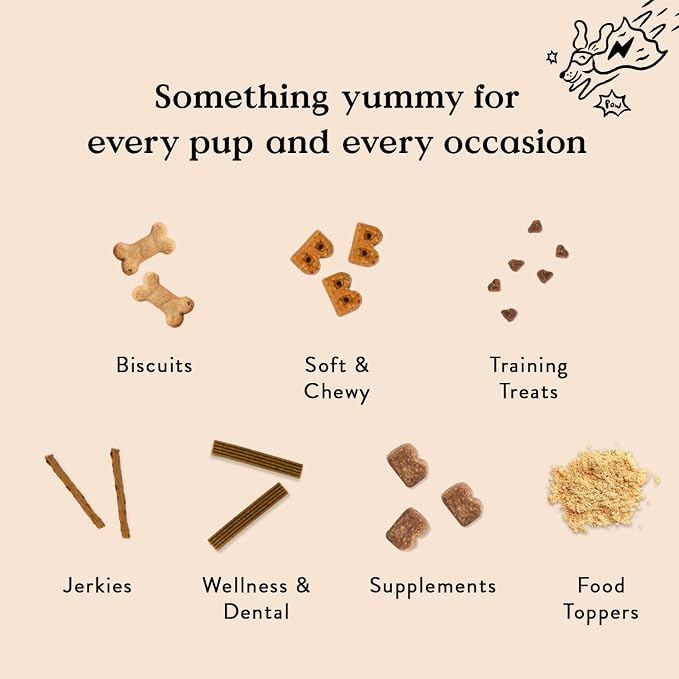 Bocce's Bakery by The Fire Assorted Treat Bundle for Dogs, Wheat-Free Everyday Dog Treats, Made with Real Ingredients, Baked in The USA, Natural Soft & Chewy Cookies, 6 oz Each
