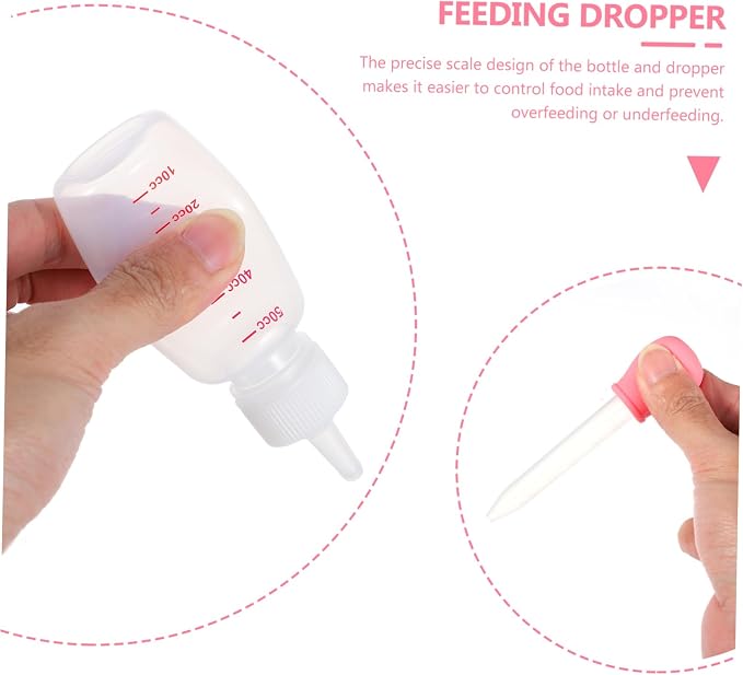 BESPORTBLE Pet Feeding Bottle and Dropper for Cats and Dogs Accurate Scale for Controlled Feeding Safe Material Lightweight Design for Easy Use