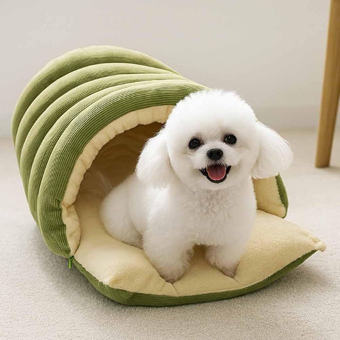 Cozy Monster Cat Bed, Cave Cat Beds for Indoor Cats, Cozy Pet Nest for Cats and Dogs,Self Warming,Cozy& Soft Plush,Anti-Slip & Durable,Removable Cushioned for Cat Small Dogs (Medium,Purple)