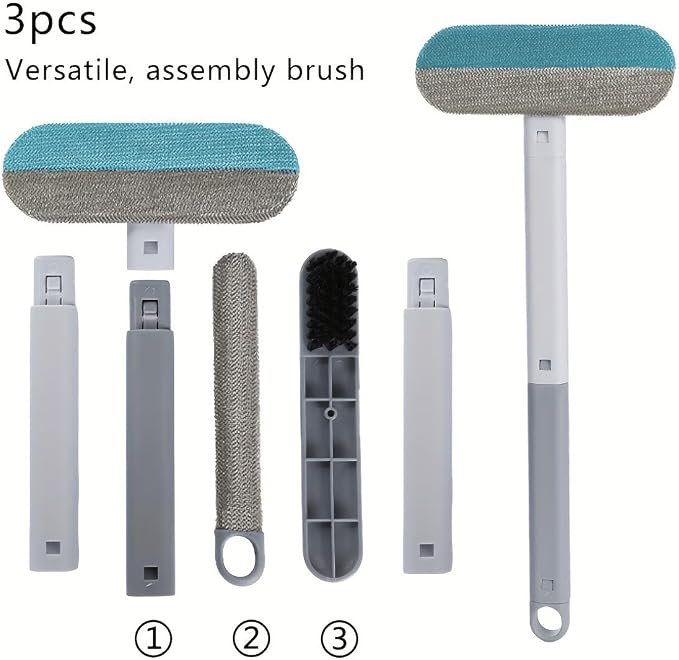 No Kneeling Pet Hair Remover β 4-in-1 Reusable Tool for Dog & Cat Hair, Extra Long Handle (23.4") for Under Furniture, High Windows & Hard-to-Reach Areas β Back-Saver, 1-Pack