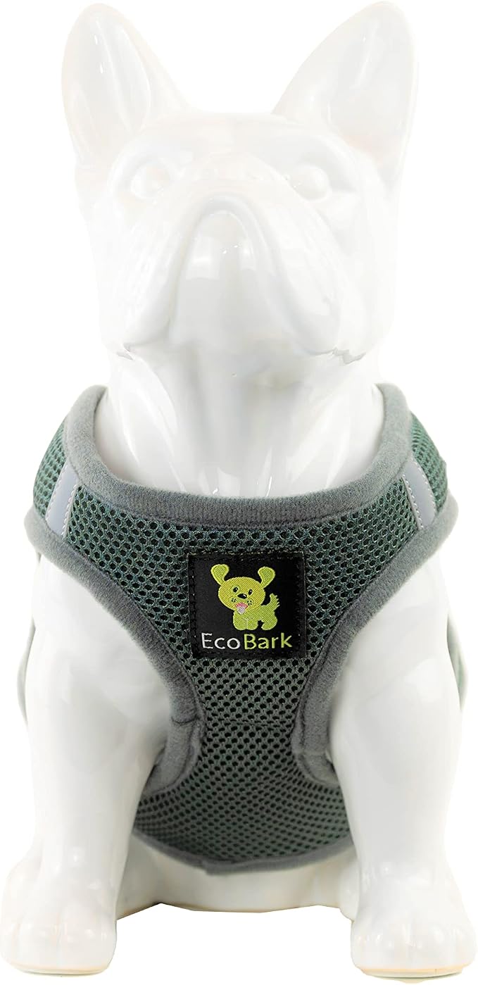 EcoBark Step in Dog Harness Reflective Soft Ultra Padded Mesh Dog Harnesses for XXS, XS, Small, and Medium Dogs Eco-Friendly Comfort Secure Halter No Pull Adjustable Pet Vest