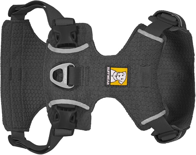 Ruffwear, Front Range Flex Dog Harness, Engineered Knit Construction for Ultimate Fit and Mobility, Lightweight Flexible Everyday Harness with Dual Leash Clips, Basalt Gray, Large/X-Large