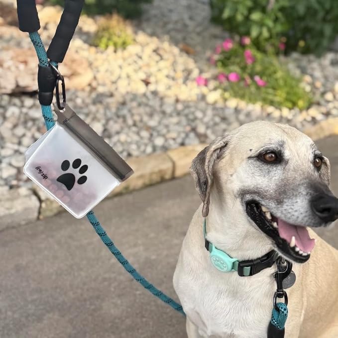 (re) zip Pet On-The-Go Bags 2-pack | Lightweight, Compact, Carabiner Clip | Airtight Closure | Water-Resistant | Food-Safe PEVA | Holds Treats, Poop Bags | Travel-Friendly