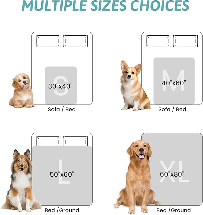 COZY KISS Luxury Faux Fur Throw Blanket for Couch, Ultra Soft Waterproof Pet Blanket, Cozy Warm Plush Blanket for Sofa Bedroom Living Room, Liquid Pee Proof for Large Dog or Cat, 50x60 inch, Cream