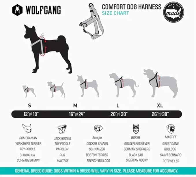 Wolfgang Heavy Duty Adjustable Dog Harness, Pull-Tested to Over 800 lbs for Walking & Training, SunsetPalms Print, Extra Large