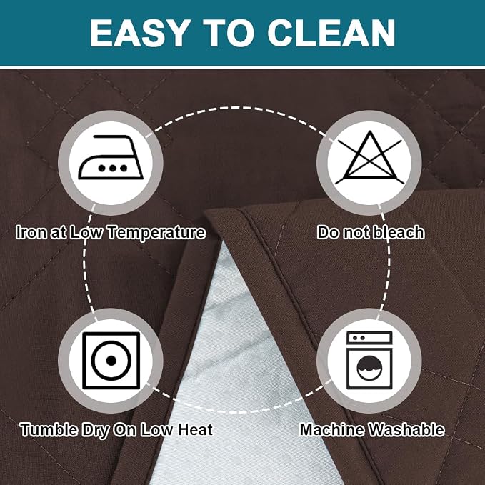 Turquoize 100% Waterproof Couch Cover Sofa Covers for 1 Cushion Couch Chair Covers Triple Non-Slip Washable Furniture Protector Cover for Pets, Kids, Dog (Chair 23", Chocolate)