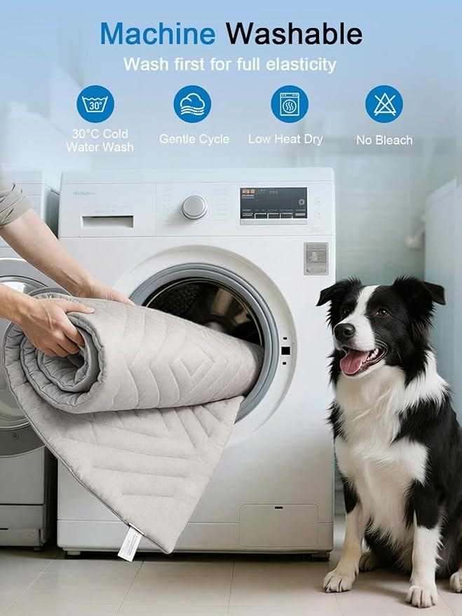 Dog Cooling Mat Self Coolings Foldable Cooling Pad for Dog in Summer Coolings Mat for Dogs and Cats Machine Washable (Rectangle,Grey, Large-48 L x 28" W)