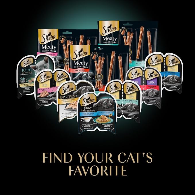 Sheba Premium Puree Cat Treats Lickable Roasted Chicken Flavor, Lickable Cat Treats, 0.49 oz. Tubes, 4 Count (Pack of 11), Total 44 Count