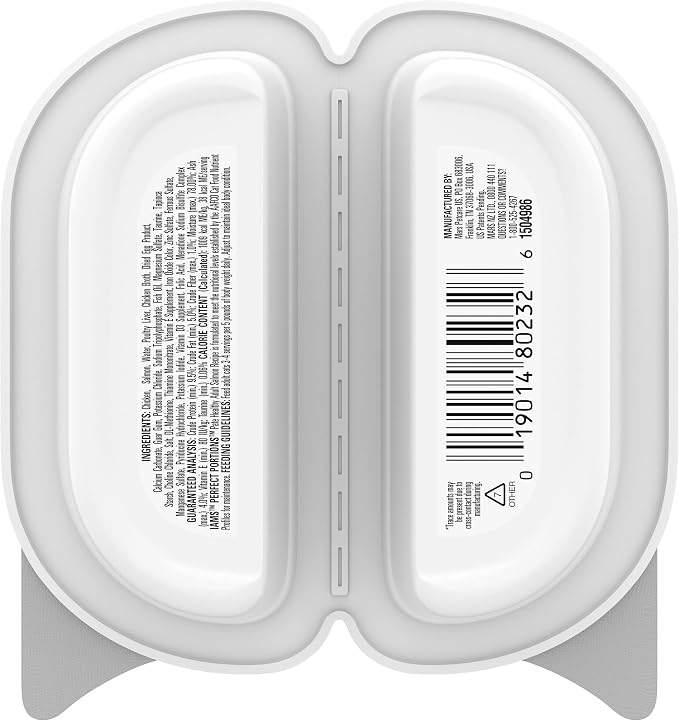 IAMS Perfect Portions Sensitive Digestion & Skin Wet Cat Food Pate, Adult Grain Free Pate, Turkey Recipes, (24) 2.6 oz. Twin-Pack Trays