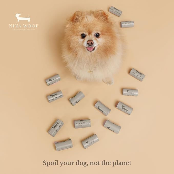 100% Certified Home Compostable and Biodegradable Dog Poop Bags - ASTM D6400 & EN 13432 Compliant Dog Waste Bags – 180 Bags – 12 x Rolls of Plant Based Compostable Waste Bags - Thick Doggie Poop Bags