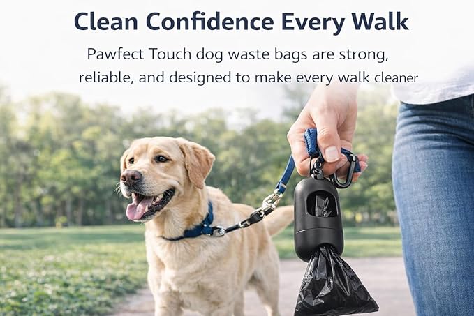 Leak-Proof Dog Poop Bags, Extra Thick Pet Waste Bags, Large Earth-Friendly Unscented Refill Rolls for All Dog Breeds (90 bags)