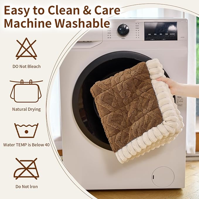 Fuzzy Couch Covers for Dogs, Non Slip Thick Dog Couch Cover Protector, Plush Pet Couch Covers for Sofa Washable, Soft Sofa Cushion Slipcovers Pet Friendly(1PC, Brown, 27.6”x70.9”)