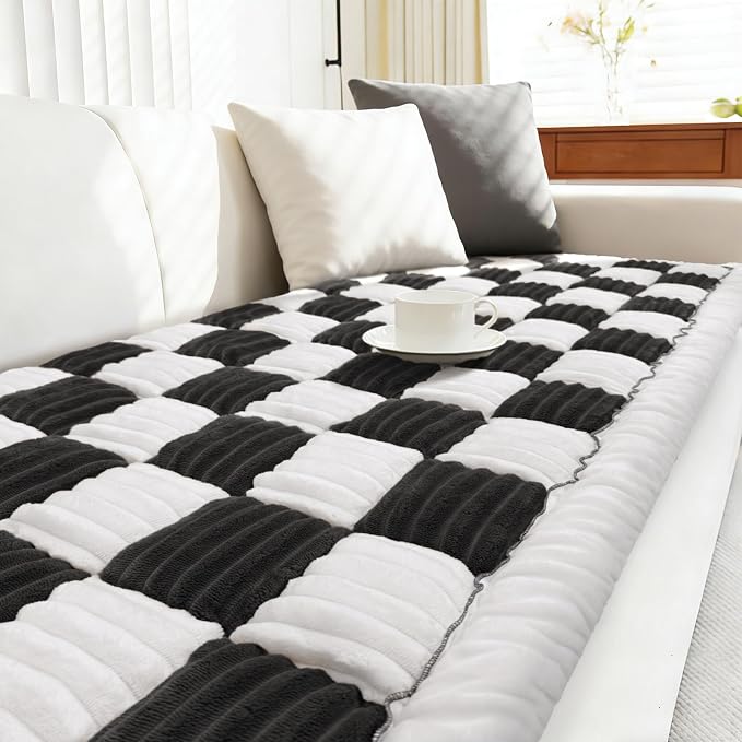 Couch Cushion Cover for dogs Sofa Cover Washable Pet Love Seat Couch Covers for Sofa Slipcovers Couch Protector Blanket for Dogs Sofa Cushion Covers for Pets Washable Pad Black 70x210cm/27.6x82.7in