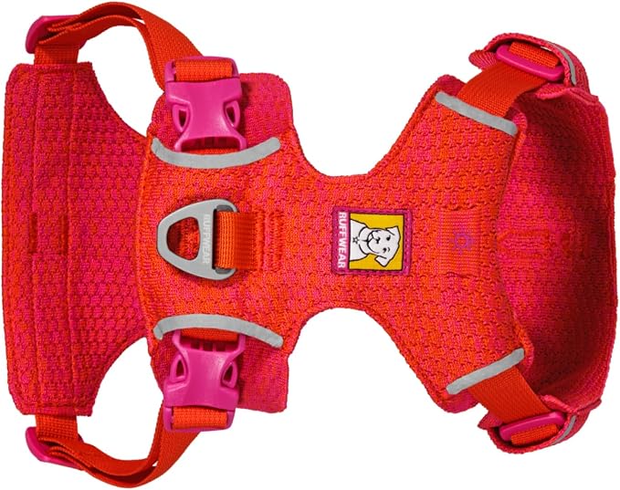 Ruffwear, Front Range Flex Dog Harness, Engineered Knit Construction for Ultimate Fit and Mobility, Lightweight Flexible Everyday Harness with Dual Leash Clips, Rose Violet, XXX-Small