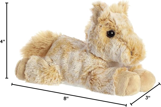 Aurora® Adorable Mini Flopsie™ Caramel Horse™ Stuffed Animal - Mini Companions Ready for Playful Adventures - for Kids All Ages, Toddlers, Adults, and Families - Brown 8 Inches