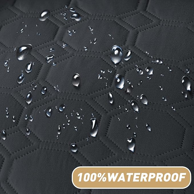 ZNSAYOTX Ultimate Cozy Blankets (30"x70") 100% Waterproof Sofa Mat Blanket for Dog Pets, Bed Couch Protector with Non-Slip Back Washable Durable, Pee Scratch Proof Easy to Clean (Black)