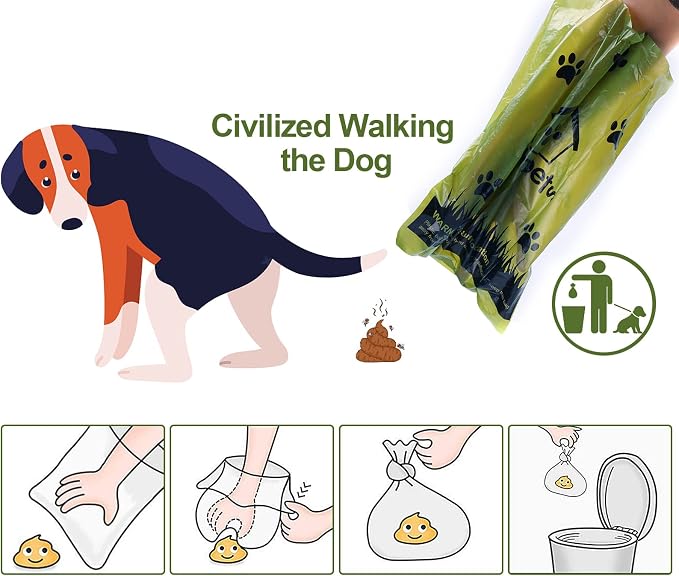 Ownpets Ultra Thick Lavender-Scented Dog Waste Bags, Leak-proof Large Pet Poop Bags for Dogs, 360 Count