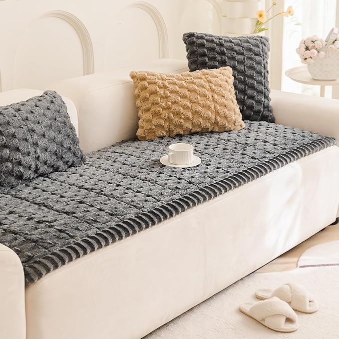 Gumfolk Plush Pet Sofa Covers for Dogs Washable Couch Protector for Cushion, Dog Friendly Furniture Covers Protector