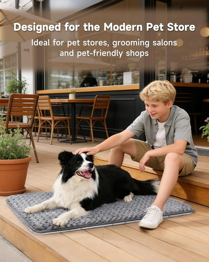 Dog Bed for Crate High Resilience Foam Crate Pad Mat for Medium Dogs Washable Anti-Slip,29" x 18",Dark Gray