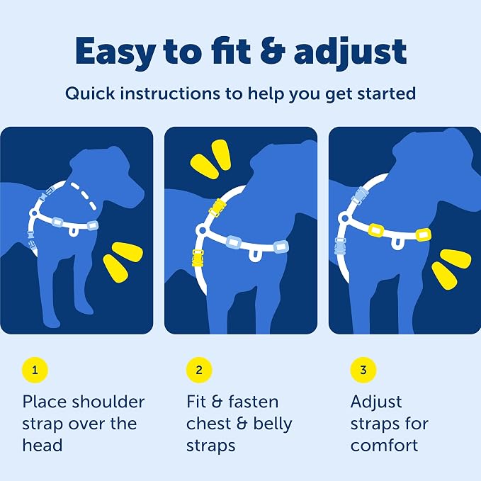 PetSafe Easy Walk Deluxe Dog Harness, No Pull Dog Harness – Perfect for Leash & Harness Training – Stops Pets from Pulling and Choking on Walks – Medium/Large, Steel