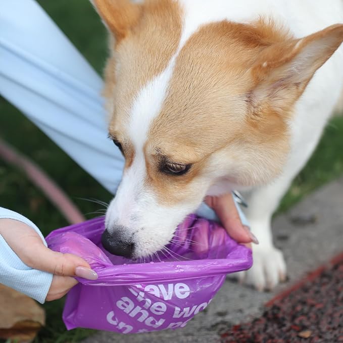 Deo Doo Dog Poop Bags with Handles 9 Rolls 108 Counts Big Sizes Leak Proof and Extra Thick Waste Bags Refill Rolls for Walking Small Medium Large Dogs Cats Litter With Holder Lavender Scented