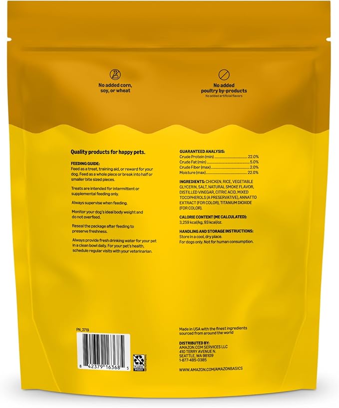 Amazon Basics Dog Treats Chicken and Waffle Bites 24oz (Previously WAG)