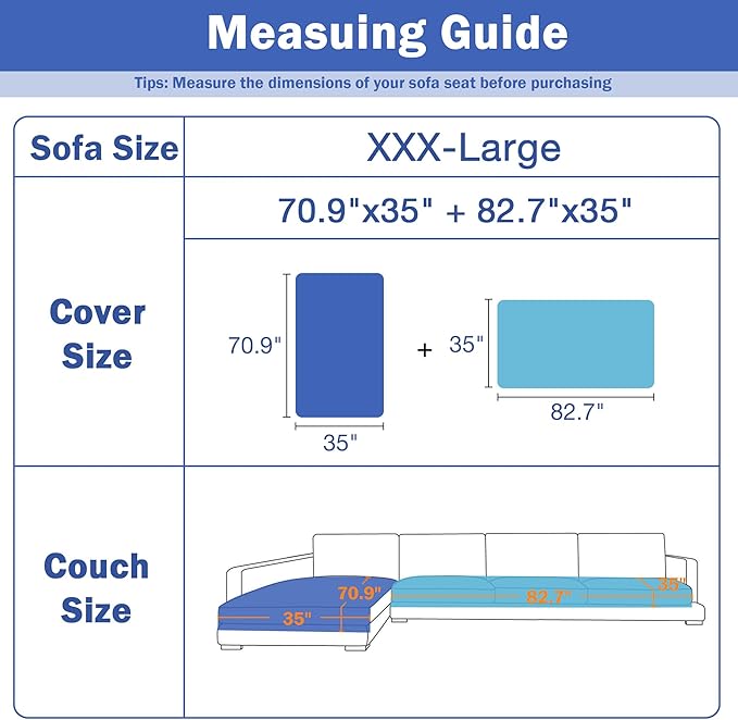 MYSKY HOME 100% Waterproof Couch Cover for Sectional Sofa, Pet Couch Covers for Sofa, Non Slip 2 PCS Sofa Slipcover, L Shaped Dog Sofa Cover Washable Protector for Pet, Moss Green, 35"x70.9"+35"x82.7"
