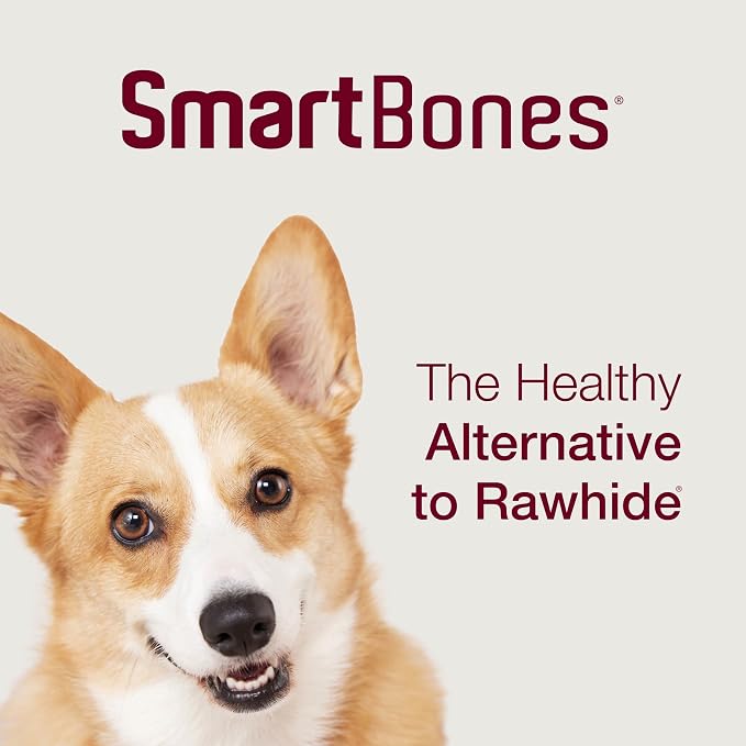 SmartBones SmartChips with Real Peanut Butter, Rawhide-Free Chews for Dogs, 12 Count