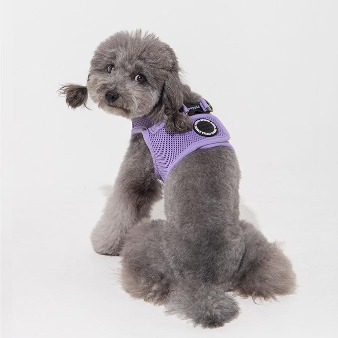 Puppia Soft Vest Dog Harness Step-in Padded Mesh No Choke No Pull Comfortable Walking Running Training for Small Medium Large Dogs, Violet, X-Small