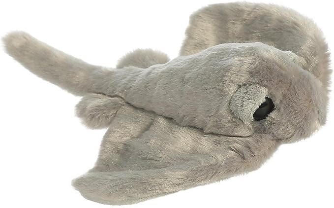 Aurora® Adorable Mini Flopsie™ Sting Ray Stuffed Animal - Mini Companions Ready for Playful Adventures - for Kids All Ages, Toddlers, Adults, and Families - Gray 10.5 Inches