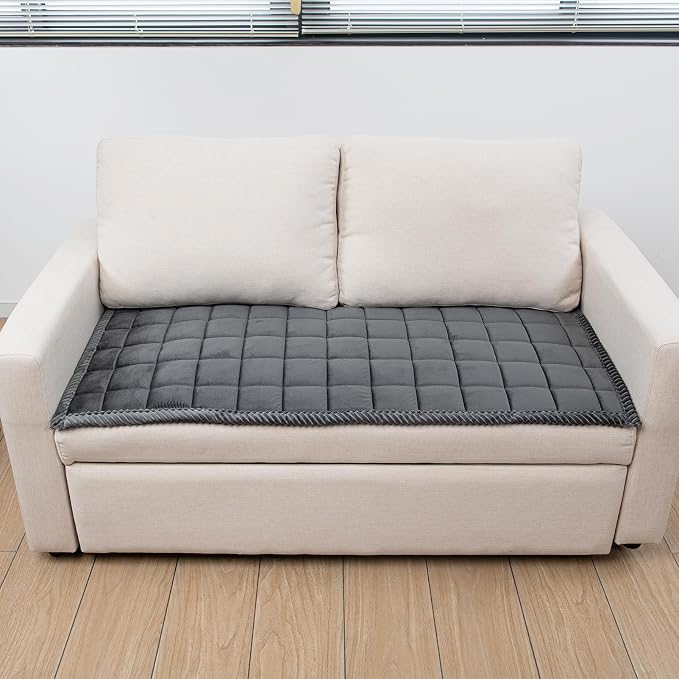 Couch Cover for Dogs Washable Pet Bed Fuzzy Pet Couch Covers Nonslip Couch Slipcover for Dogs, Kids, Pets Friendly Sofa Cover Loveseat Covers (Dark Gray, 21''x39''/Rectangular)