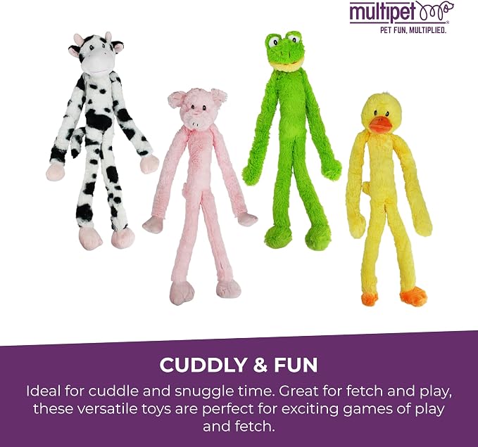 Multipet's Swingin Slevin XXL Oversized 30-Inch Yellow Duck Plush Dog Toy