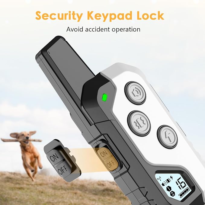 Shock Collar for Dogs, IP67 Waterproof Dog Training Collar with Remote, 3 Training Modes with Beep, Vibration, and Safe Static, Rechargeable E Collar for Large Medium