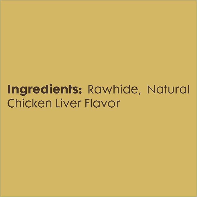 Better Belly Chicken Liver Rawhide Small Dog Bones, 10-Count